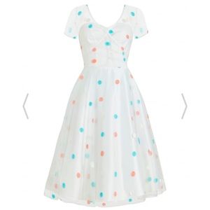 Collectif Mainline Nina Polka Dot Swing Dress